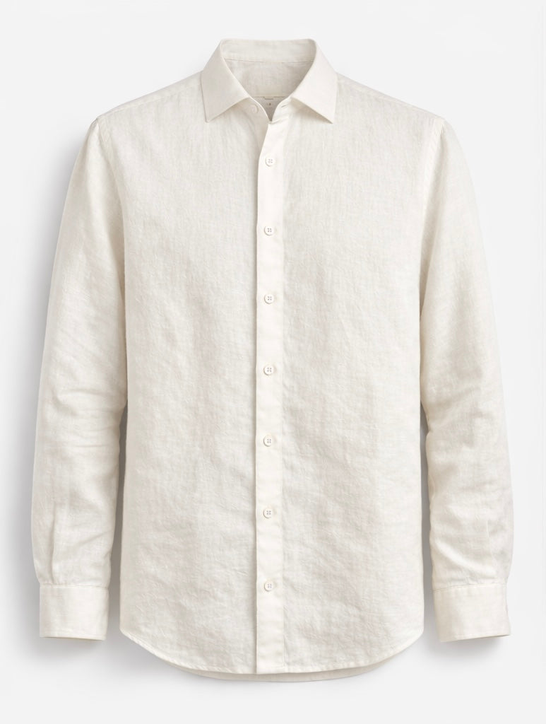 Chemise Col Classique Écru