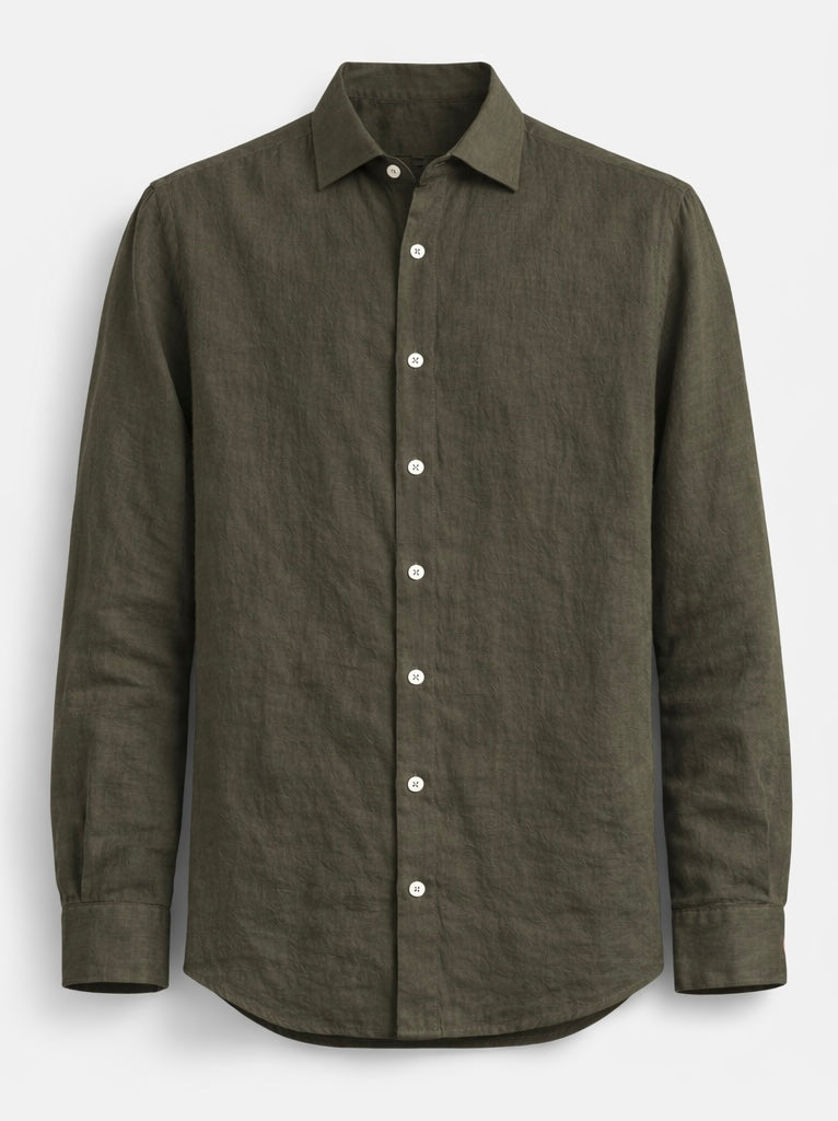 Chemise Col Classique Vert Foncé