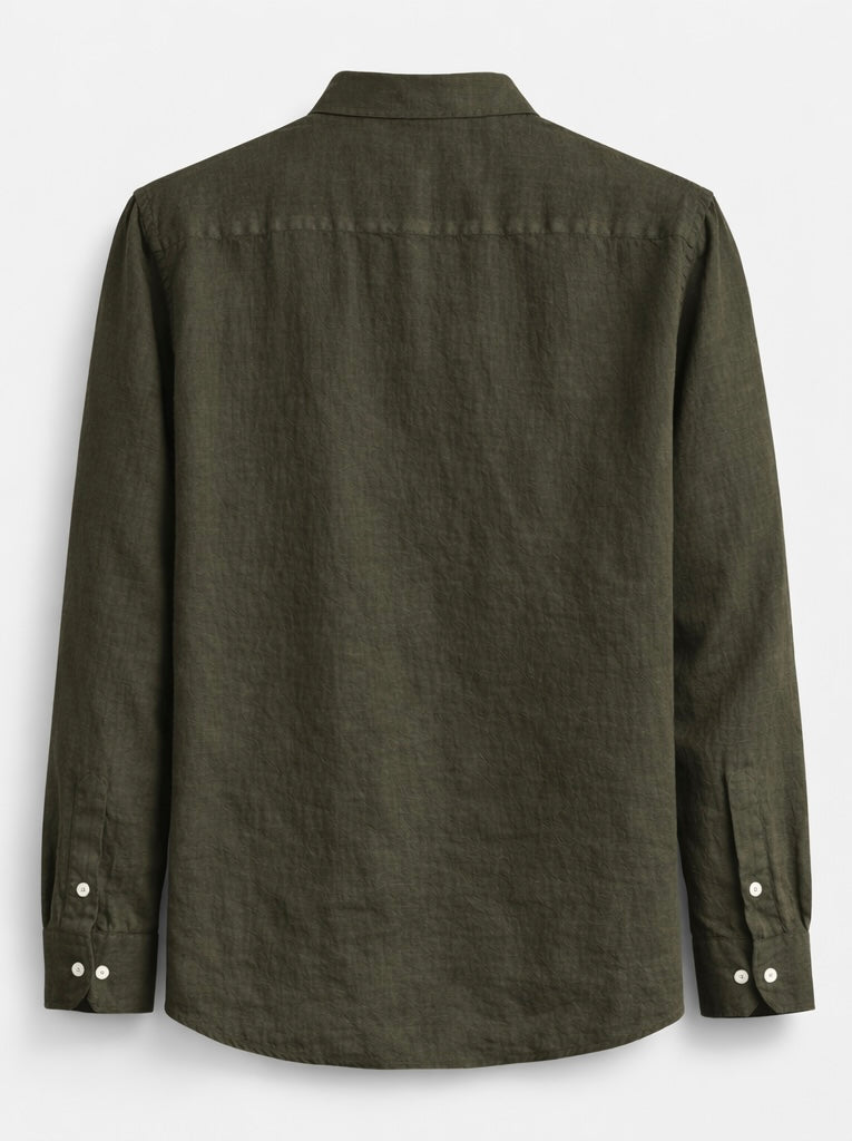 Chemise Col Classique Vert Foncé