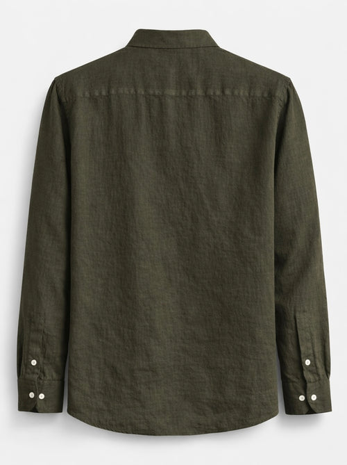 Chemise Col Classique Vert Foncé